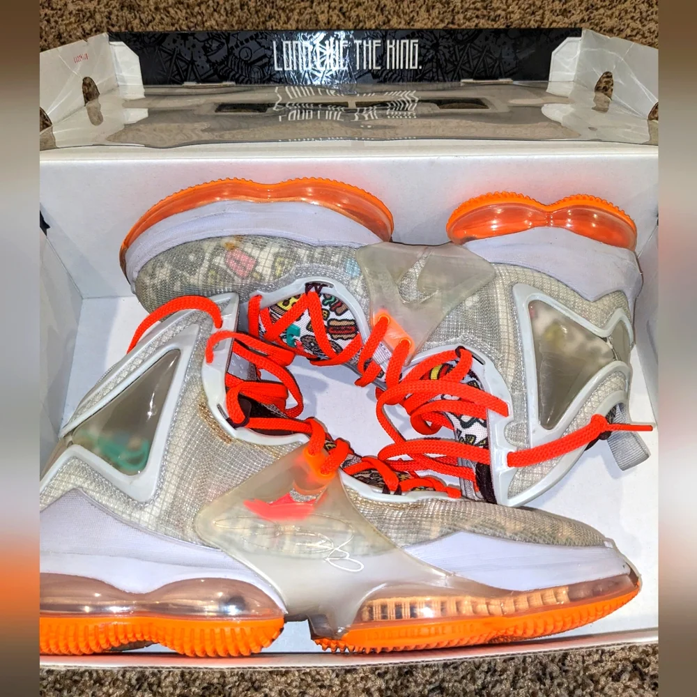 Nike LeBron XIX "Fast Food" Men's Basketball Trainer Sneakers - Picture 2 of 15